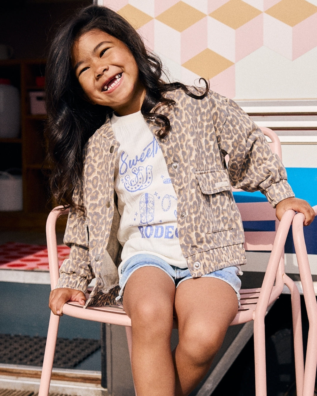 Daily7Kids Jacke mit Leoprint