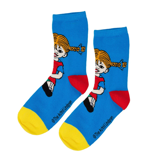 Martinex Pippi Langstrumpf Socken 2 Paar Blau/Rot