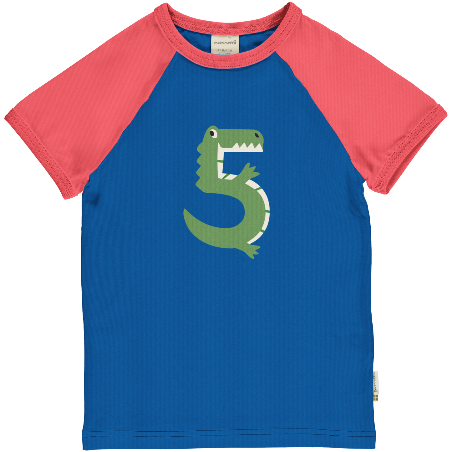 Maxomorra T-Shirt Raglan 5 Jahre GOTS
