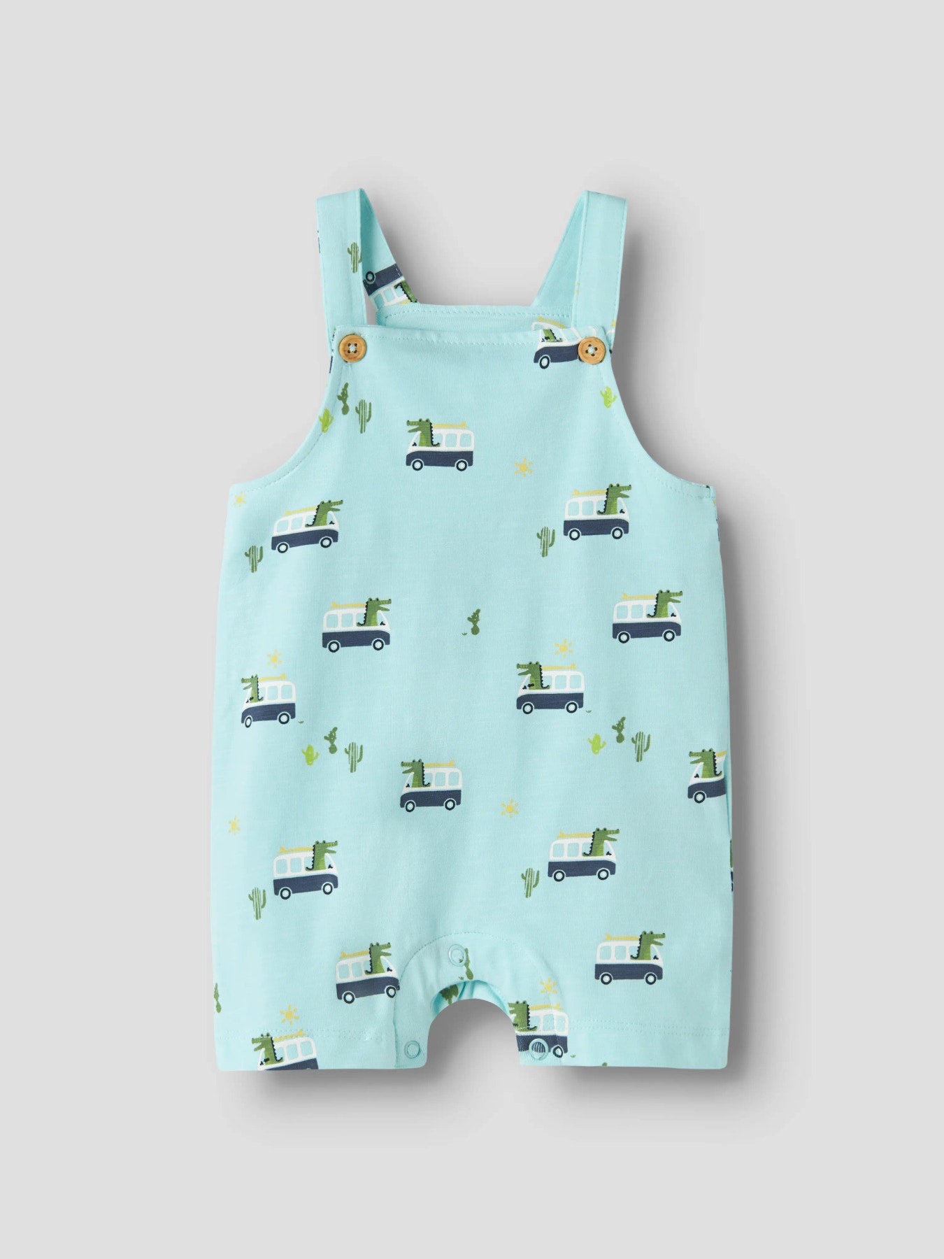 Name it Kurze Latzhose mit Alloverprint aus Bio-Baumwolle