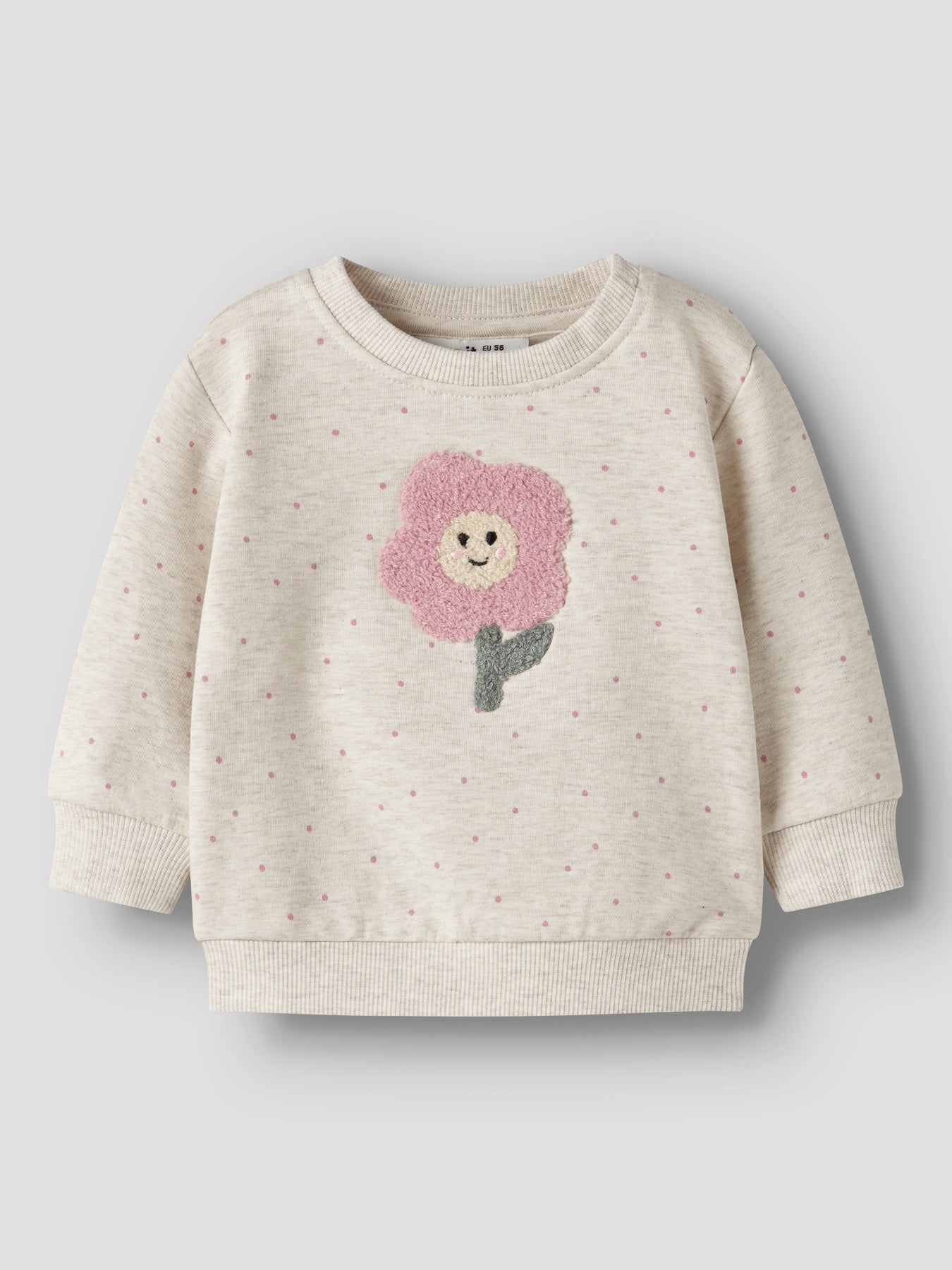 Name it Sweatshirt mit applizierter Blume aus Bio-Baumwolle