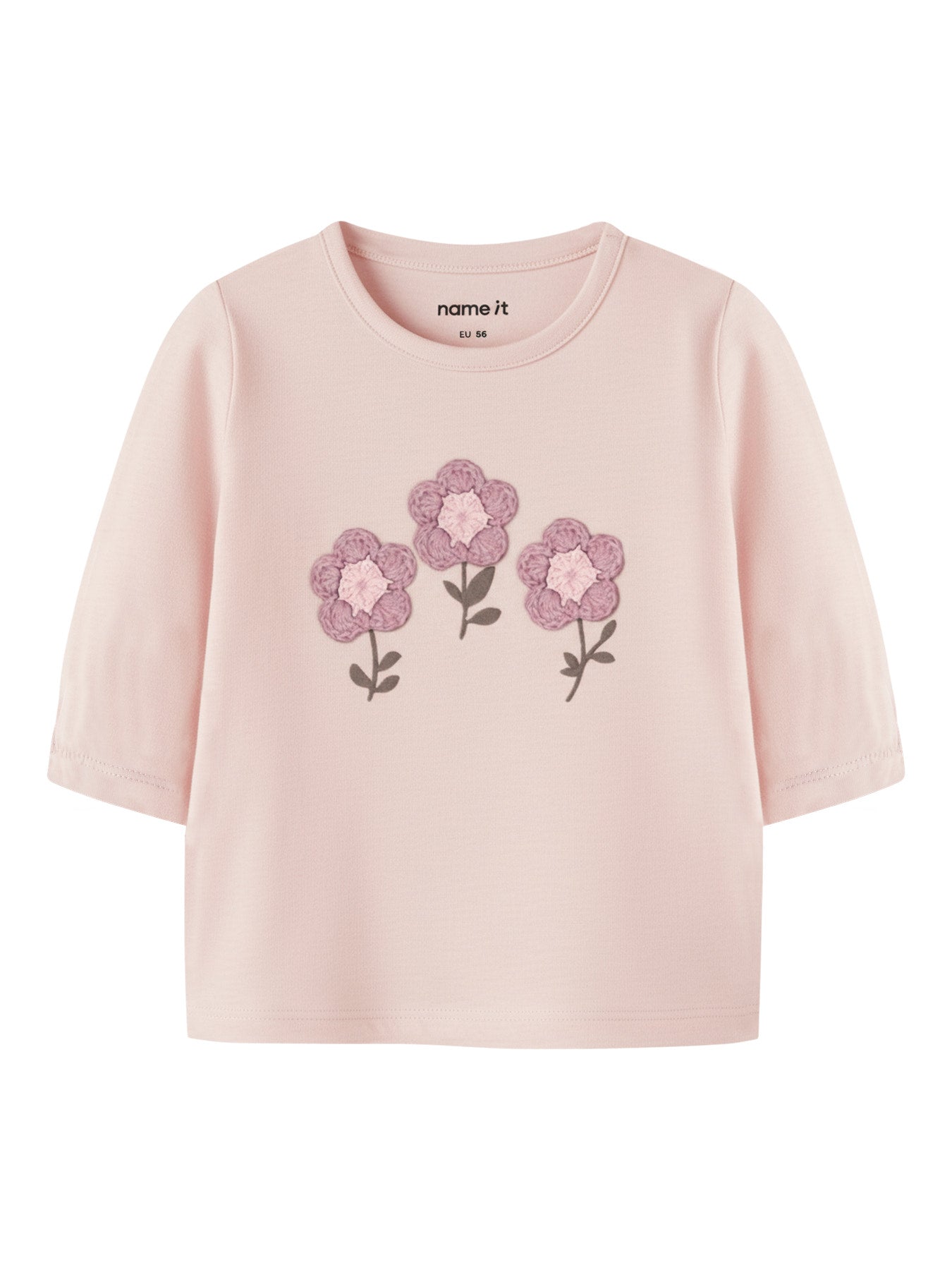 Name it Langarmshirt mit applizierten Blumen aus Bio-Baumwolle