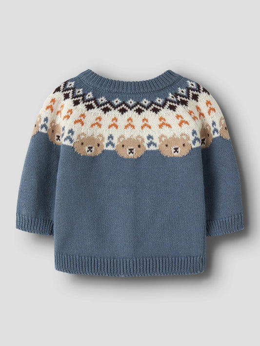 Name it Strickjacke mit Jacquard-Muster aus Bio-Baumwolle