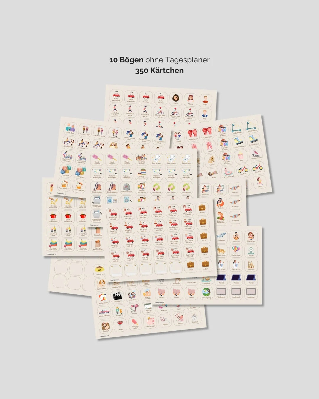 Inliebekind Tagesplaner/ Familieplaner BEIGE inkl. Symbole
