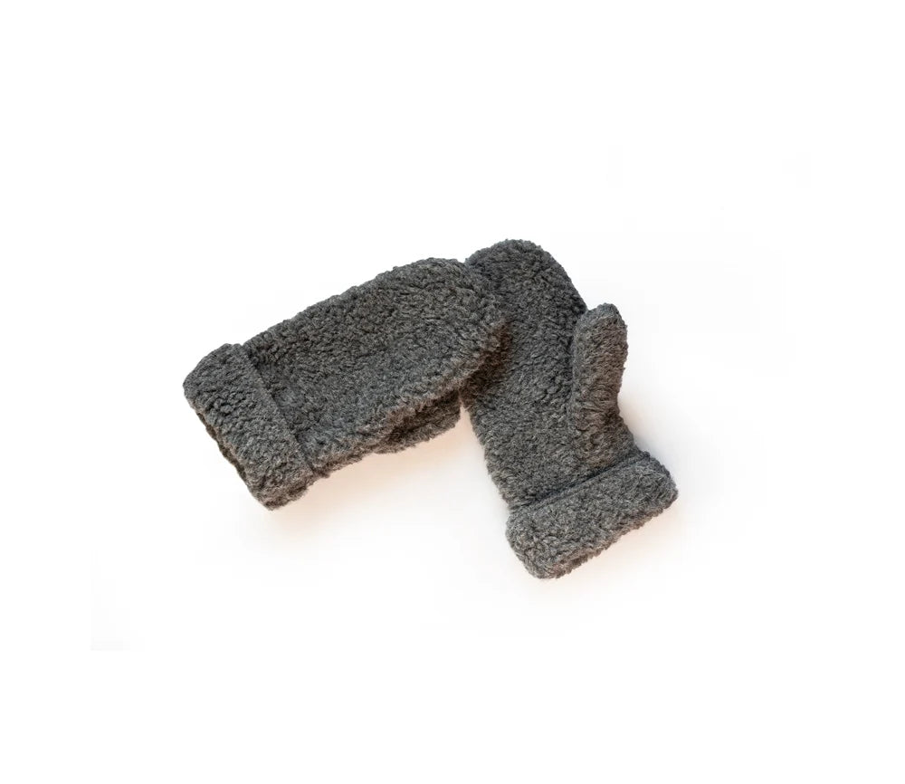 Alwero Handschuhe Freeze Kids aus Bio-Wolle, Graphite