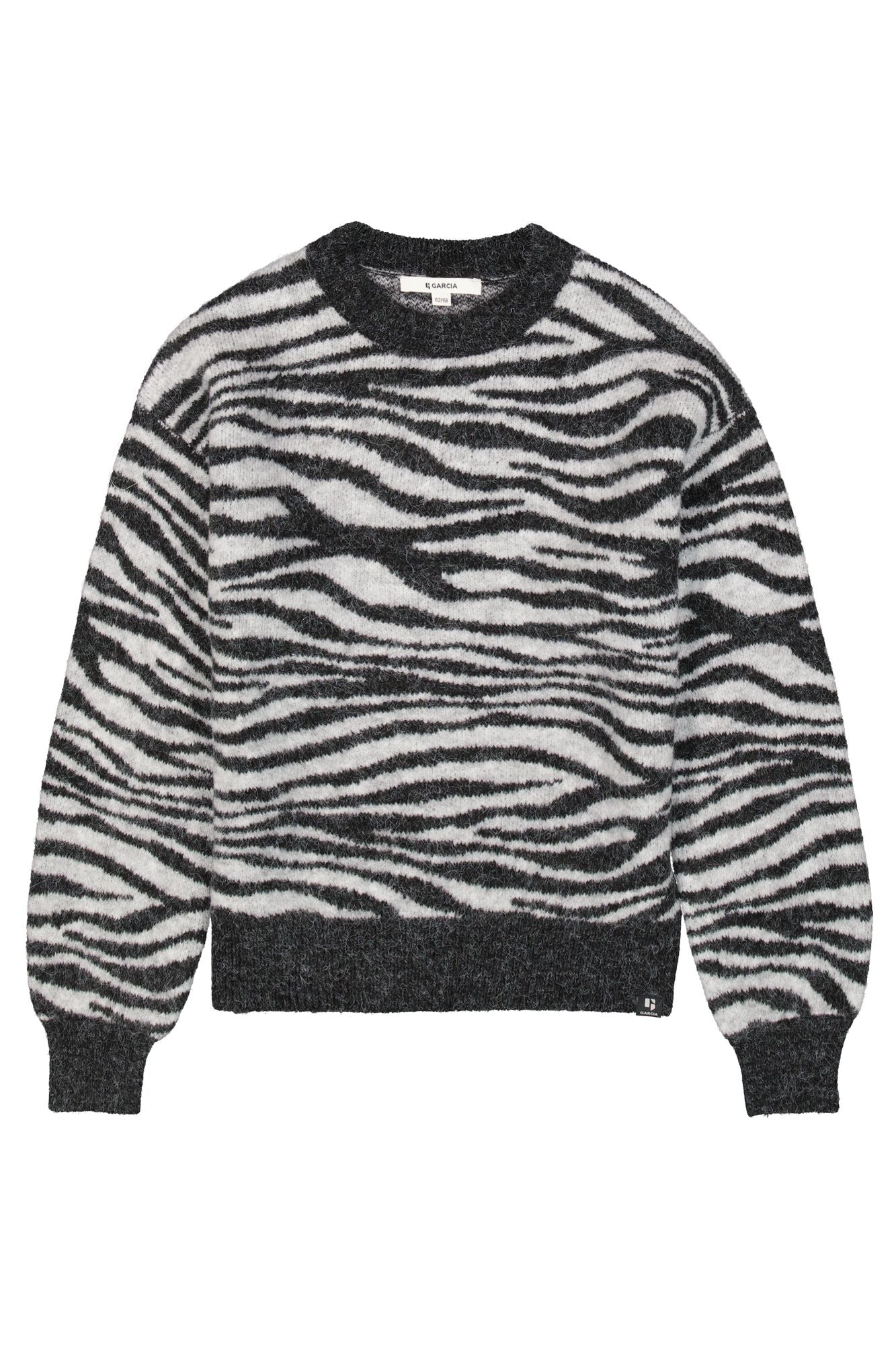 Garcia Strickpullover in Zebraoptik