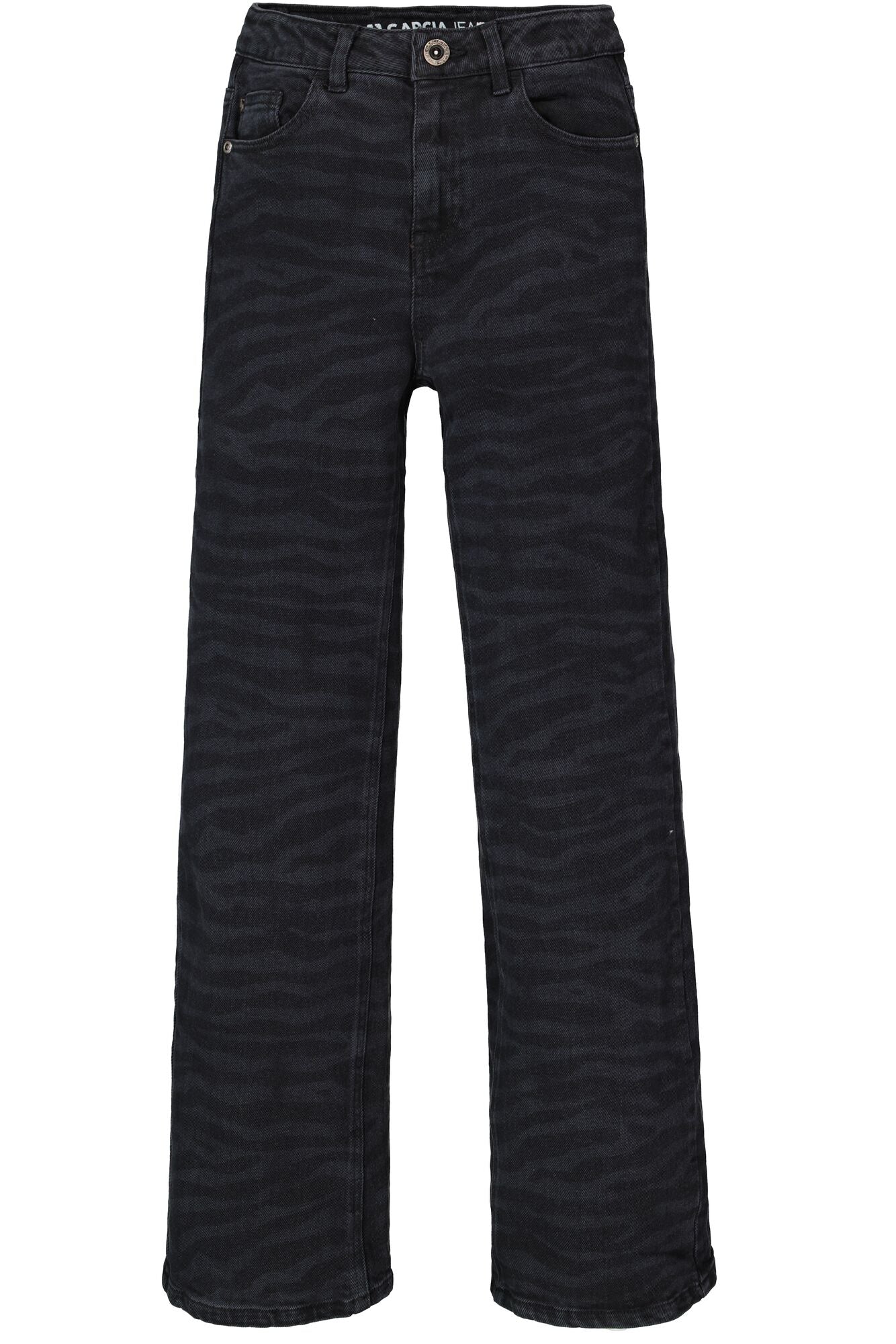 Garcia Schwarze Jeans in Zebraoptik