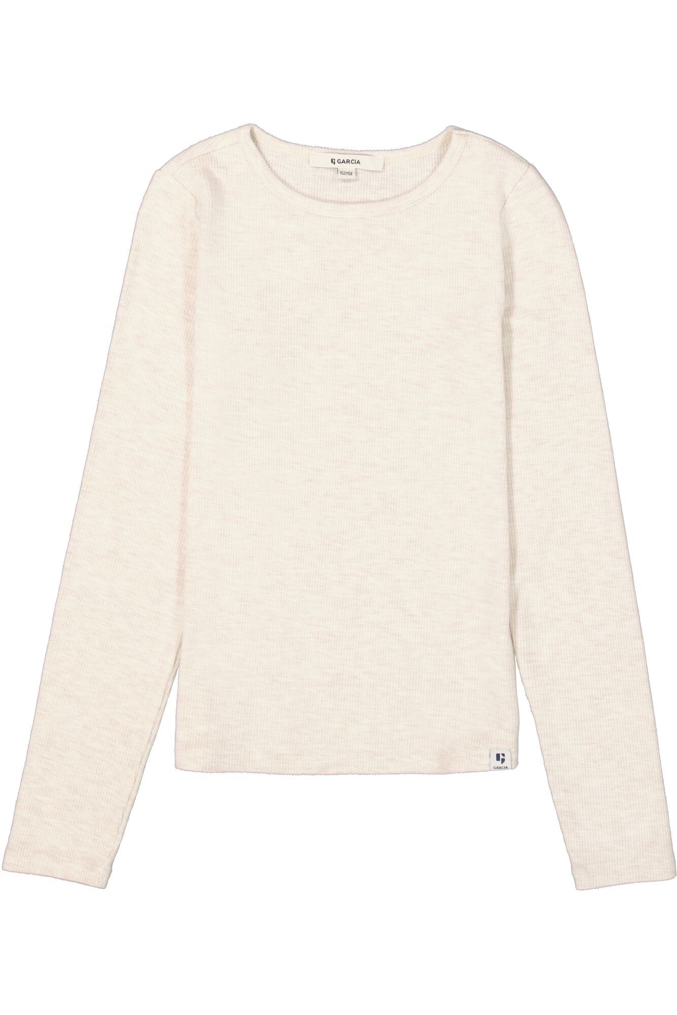 Garcia Langarmshirt in gebrochenem Weiß