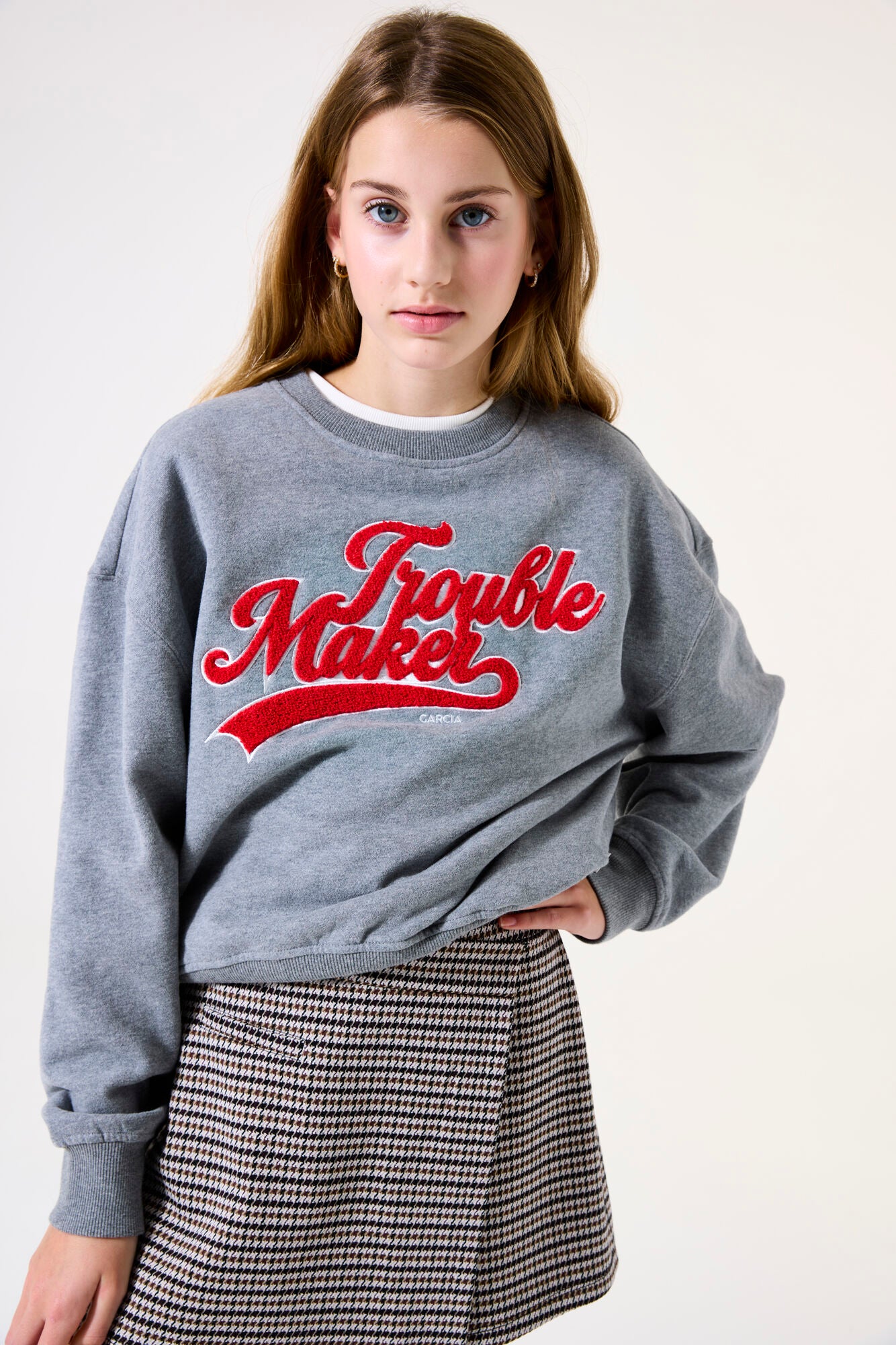 Garcia Sweatshirt in dunkelgrau