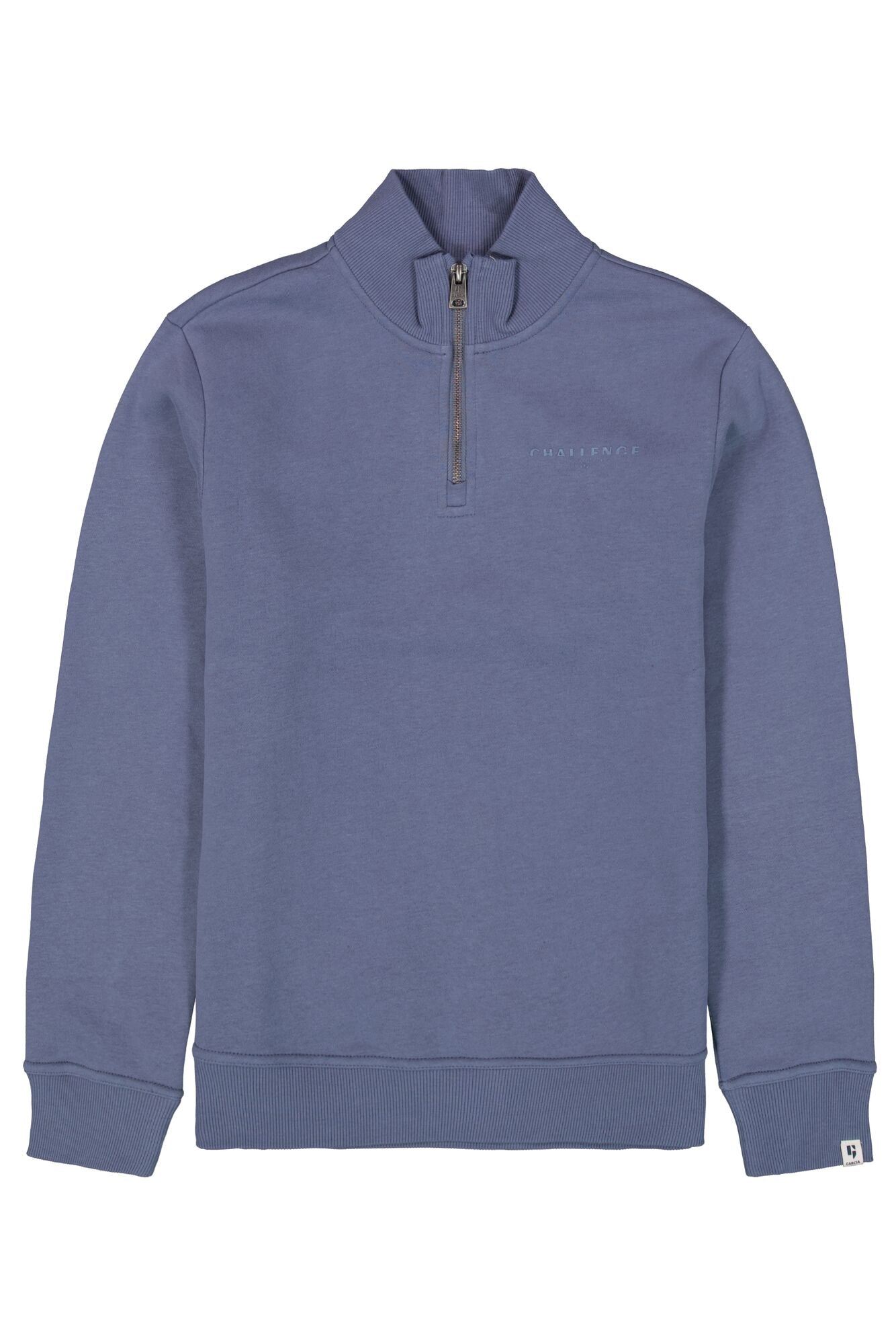 Garcia Blaues Sweatshirt mit Stehkragen