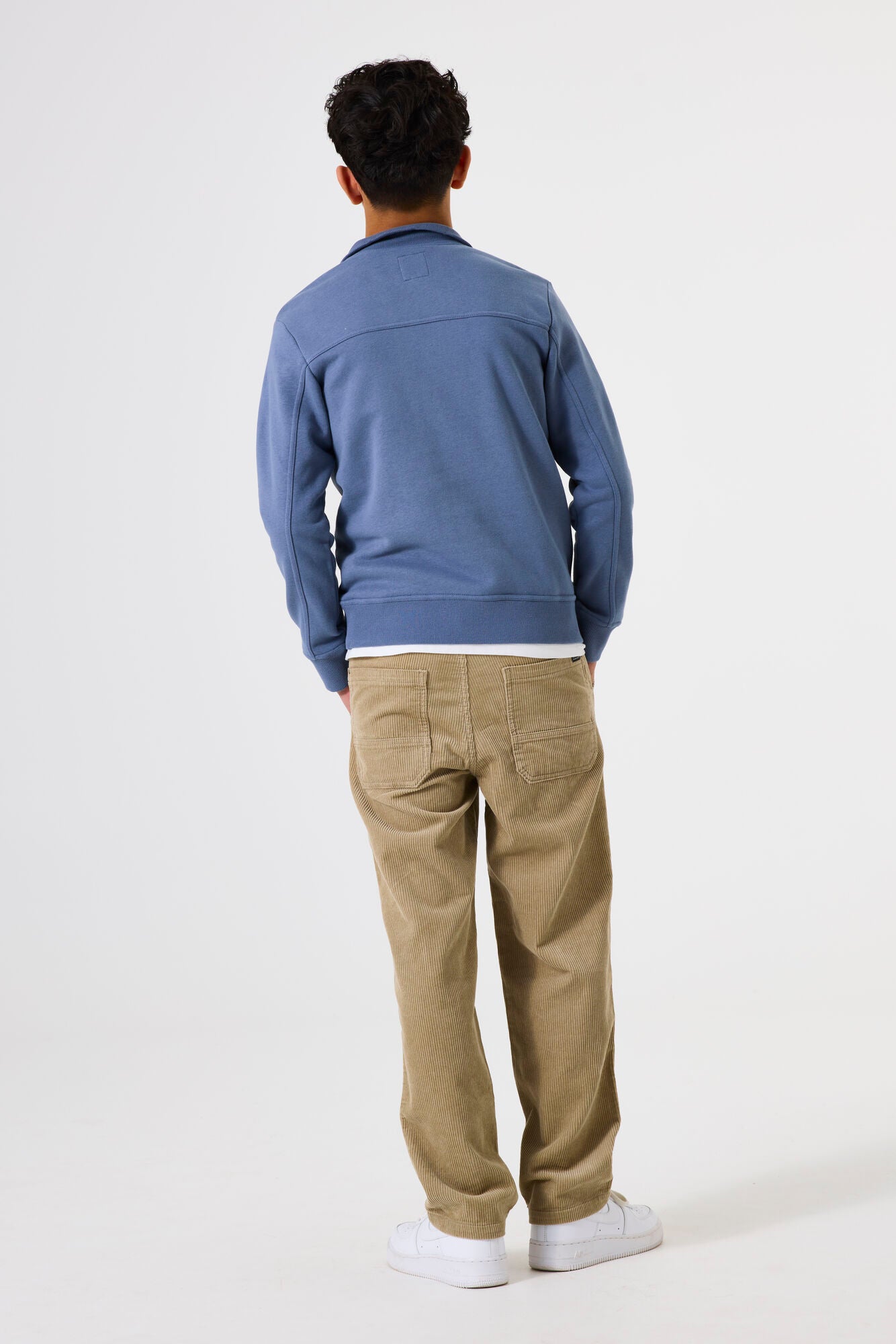 Garcia Blaues Sweatshirt mit Stehkragen