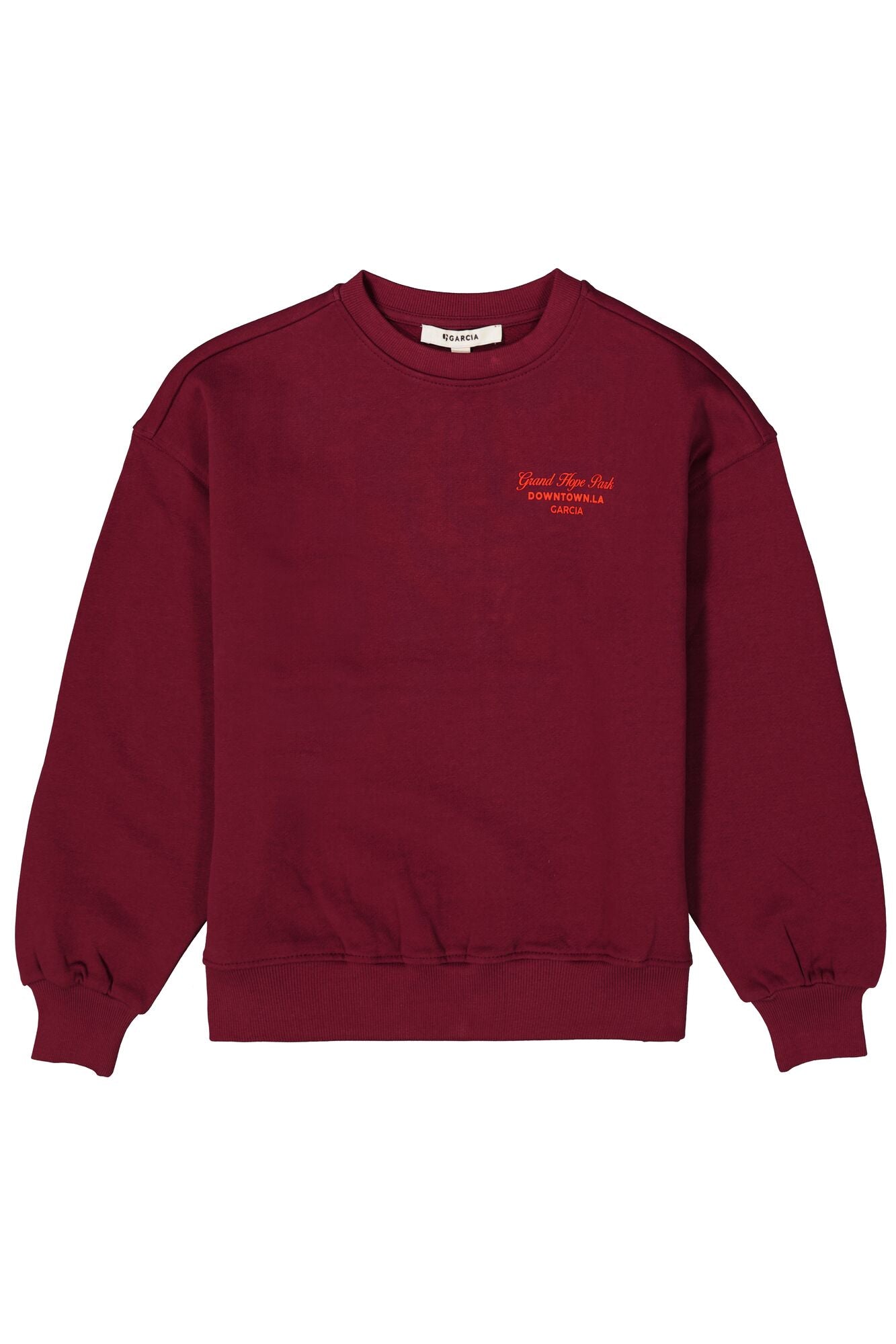 Garcia Bordeauxrotes Sweatshirt mit Rückenprint