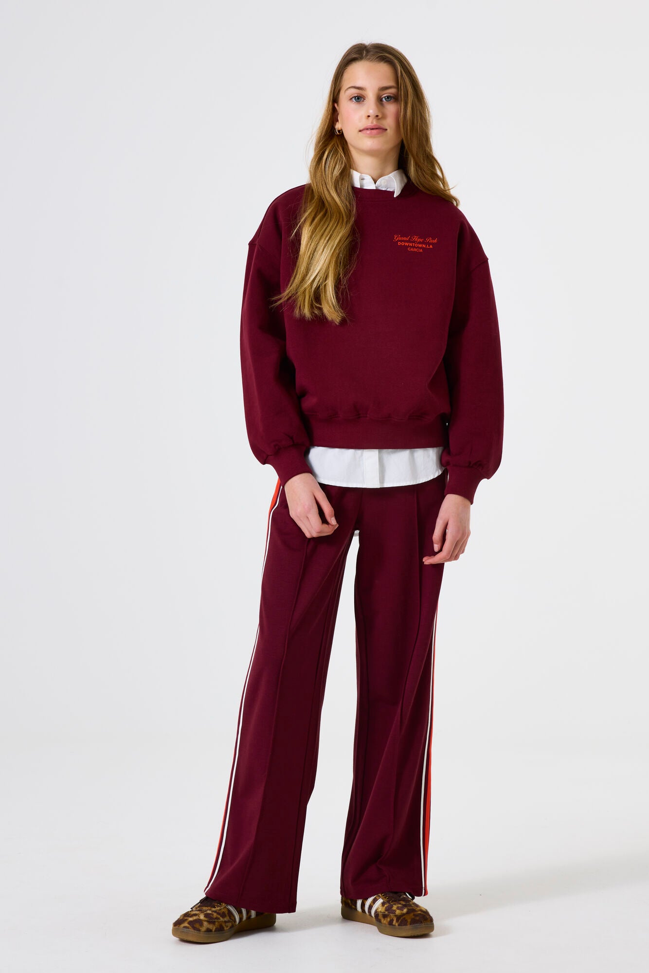 Garcia Bordeauxrotes Sweatshirt mit Rückenprint