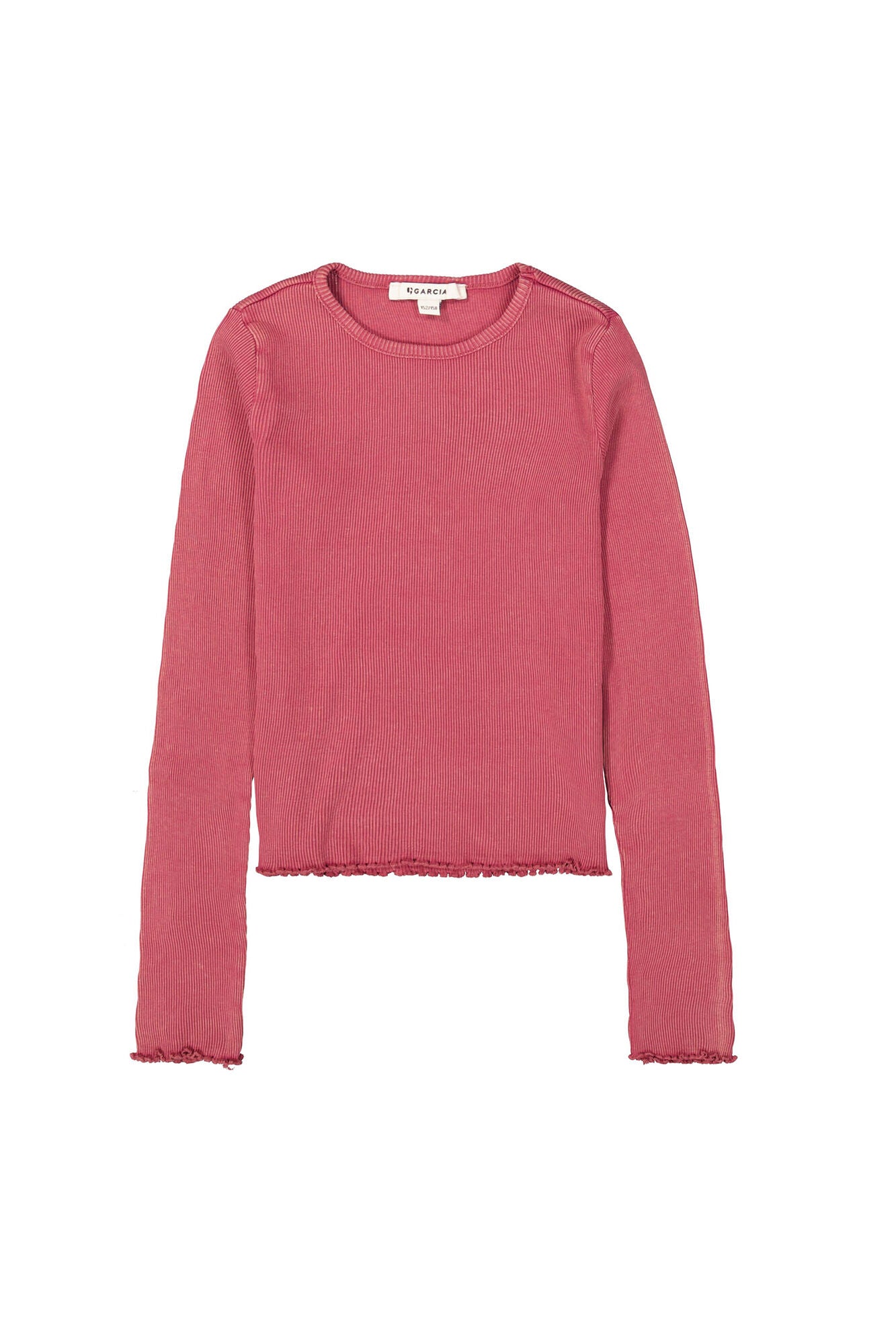 Garcia Langarmshirt in dunkelrosa