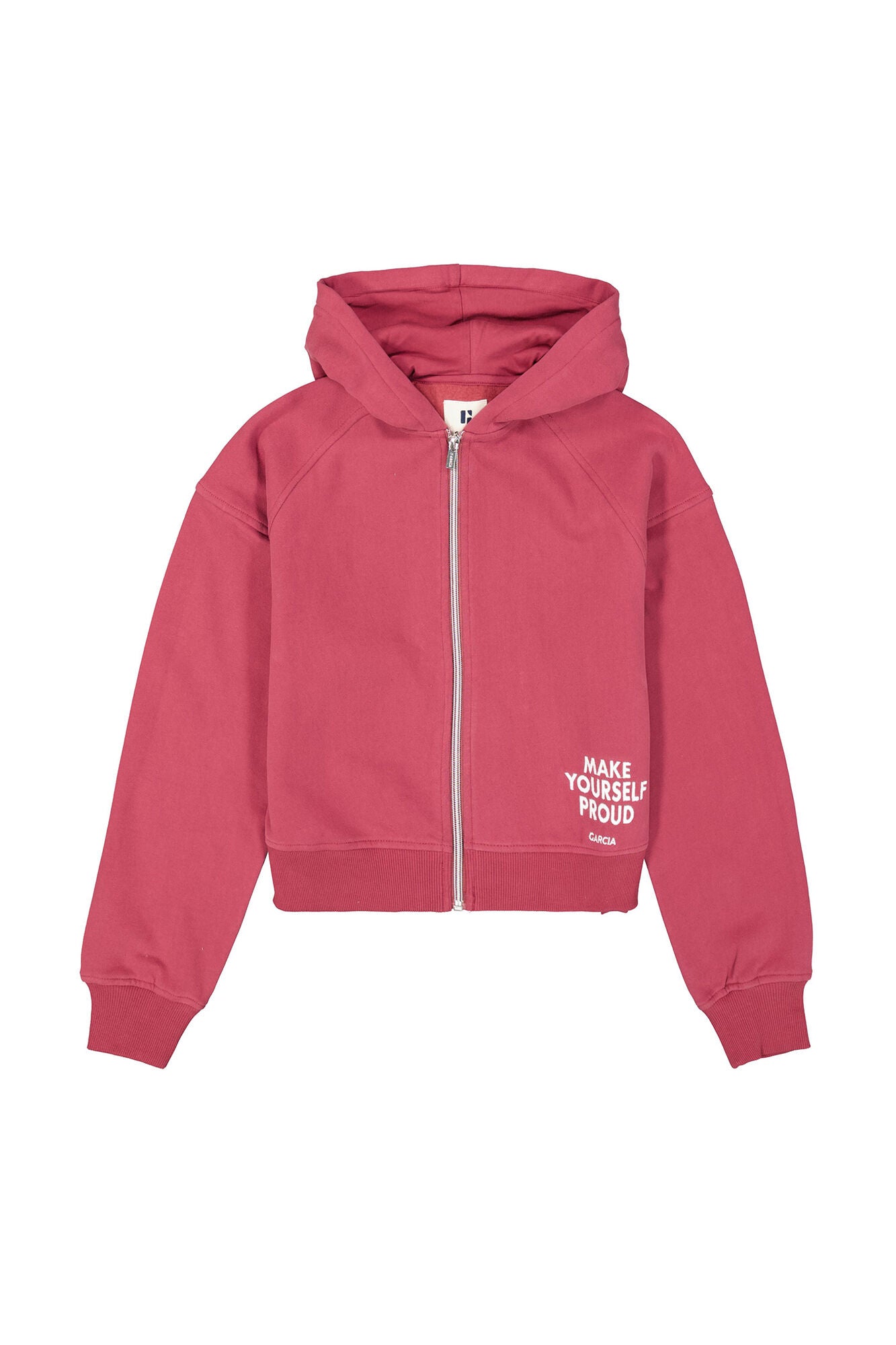 Garcia Sweatjacke mit Rückenprint in Dunkelrosa