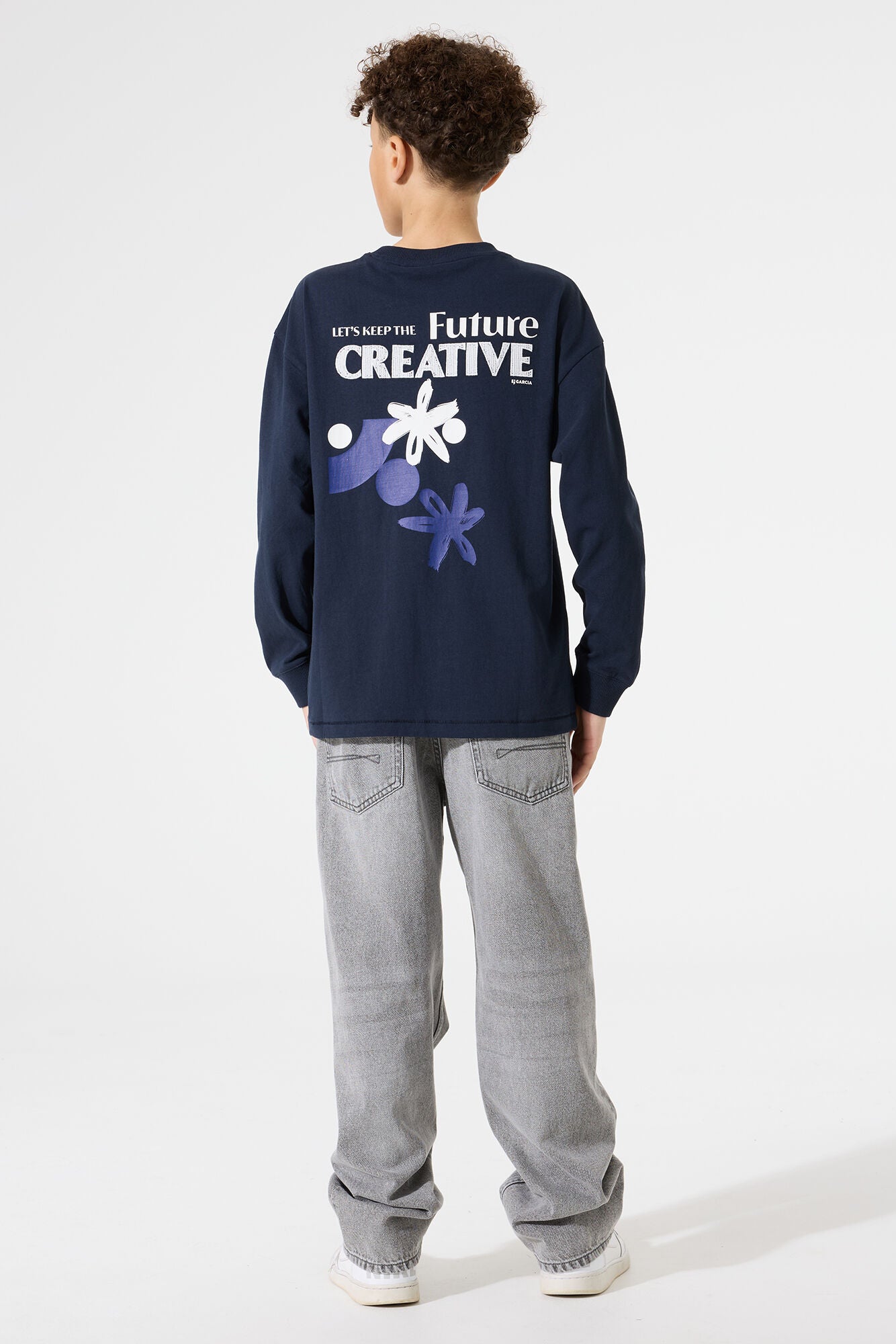 Garcia Langarmshirt mit Rückenprint