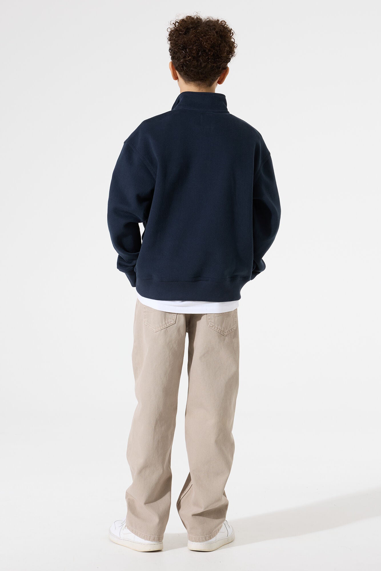 Garcia Sweatshirt mit Stehkragen in dunkelblau