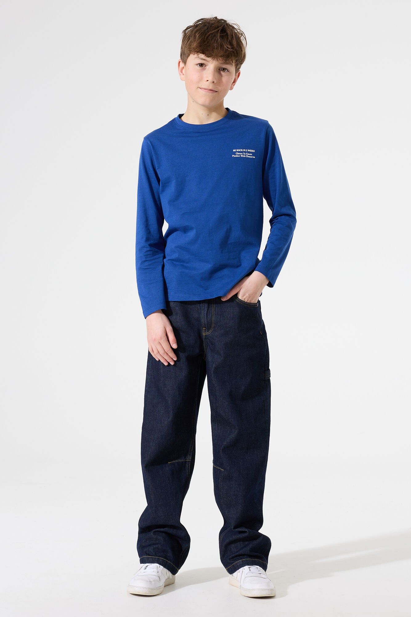 Garcia Langarmshirt in royalblau