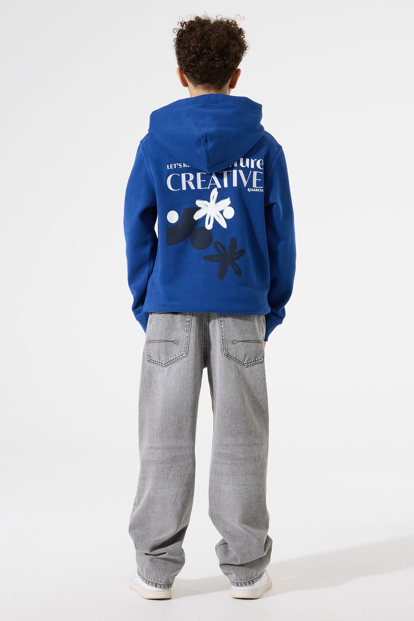 Garcia Hoodie mit Rückenprint in royalblau