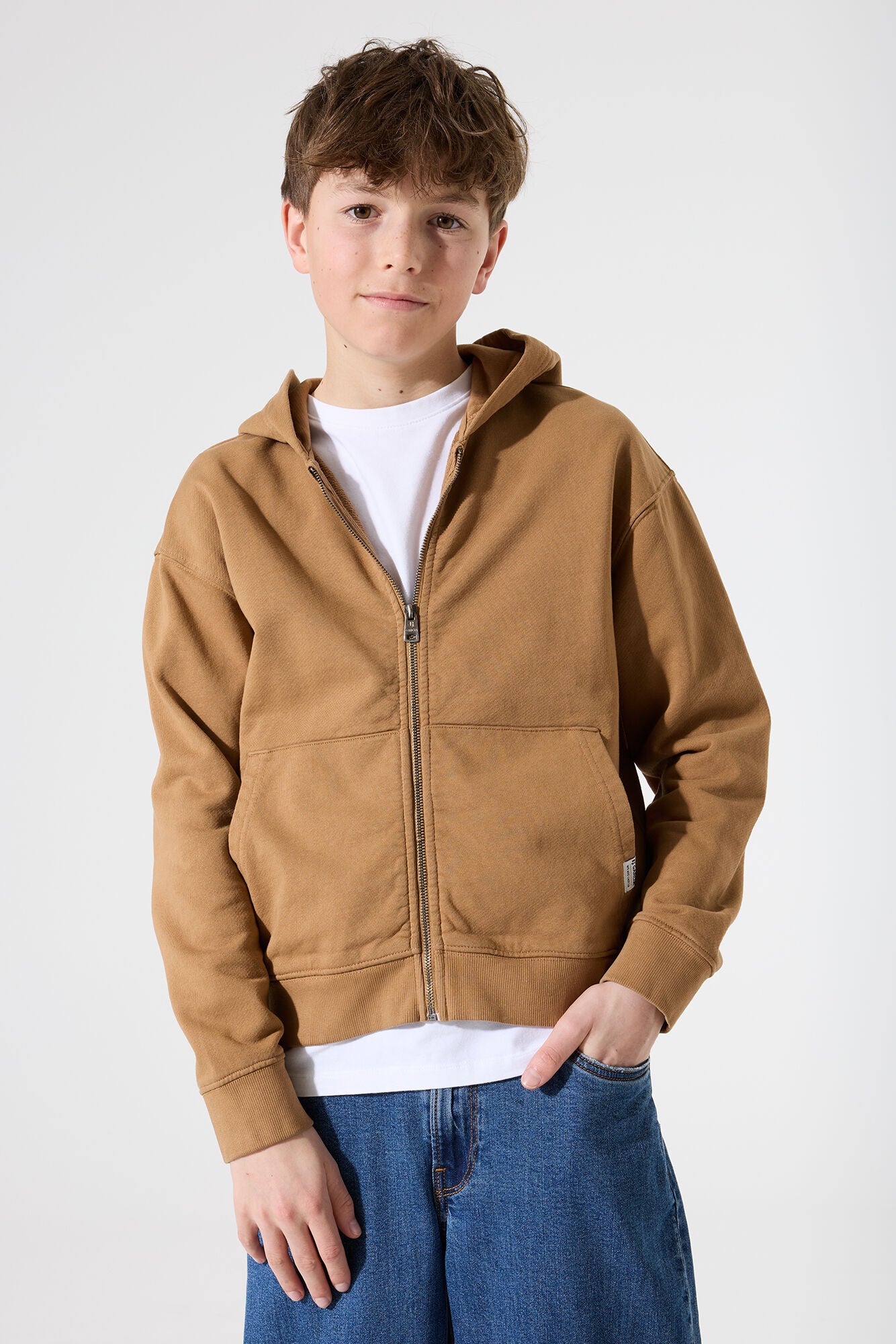 Garcia Hellbraune Sweatjacke