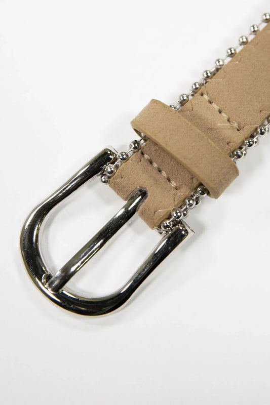 Beigefarbener Gürtel mit Metallschnalle von Garcia