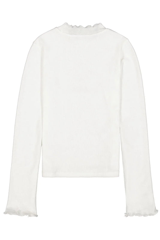 Garcia Cremeweißes Langarmshirt