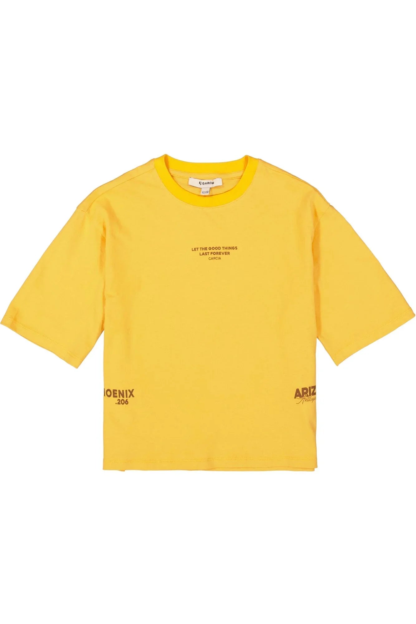 Garcia Gelbes T-Shirt mit Rückenprint