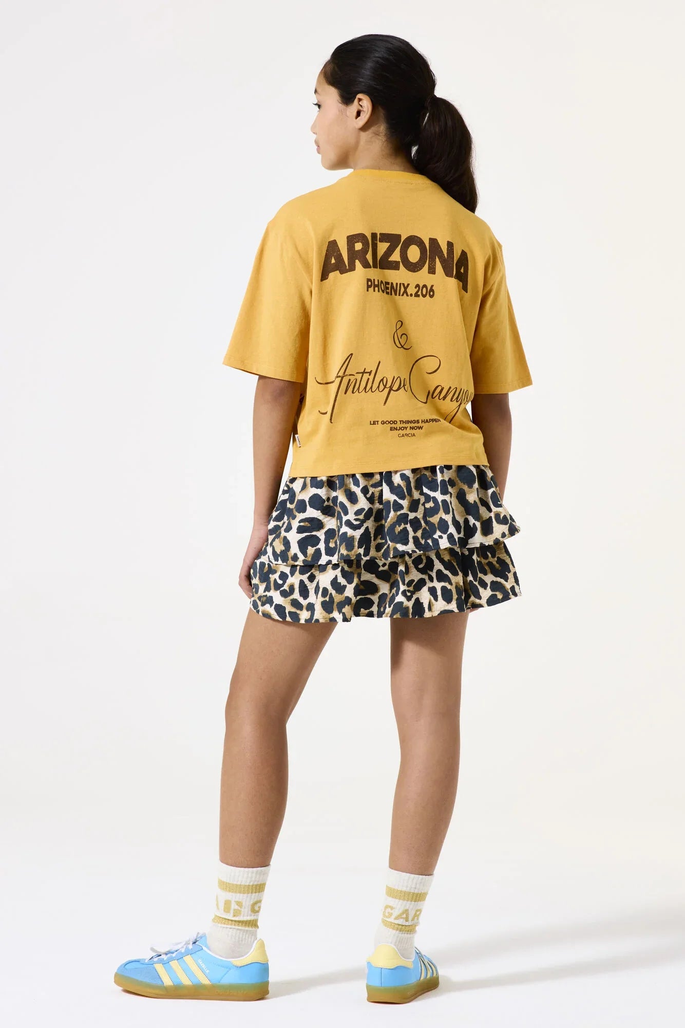 Garcia Gelbes T-Shirt mit Rückenprint