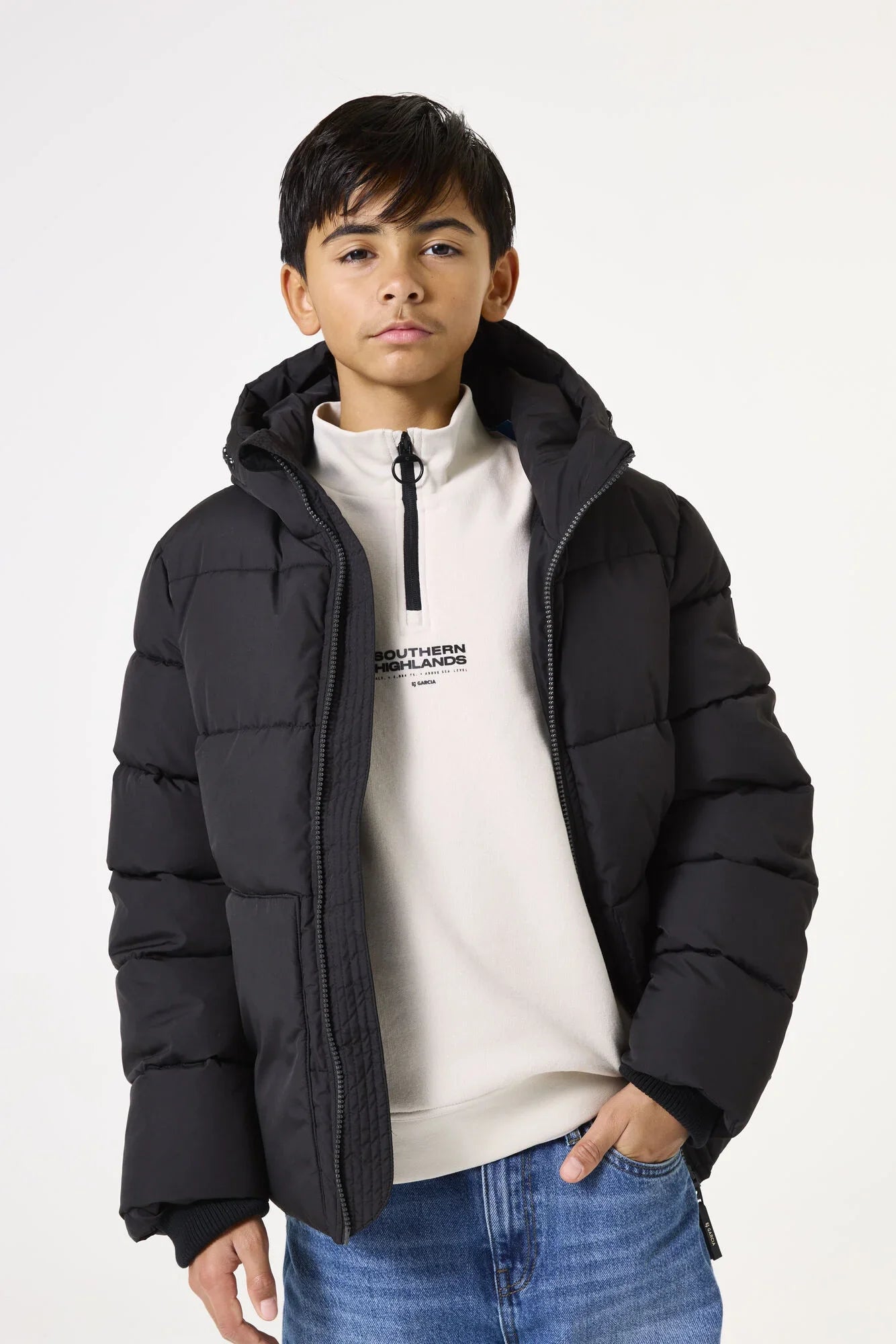 Garcia Schwarze Steppjacke
