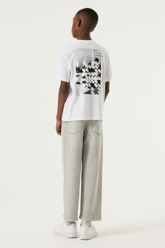 Garcia Weißes T-Shirt mit Rückenprint