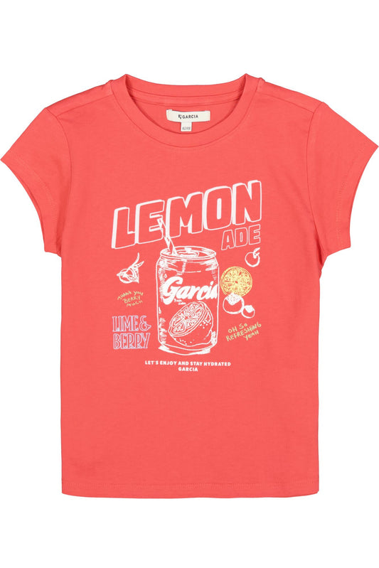 Garcia Rotes T-Shirt mit Brustprint