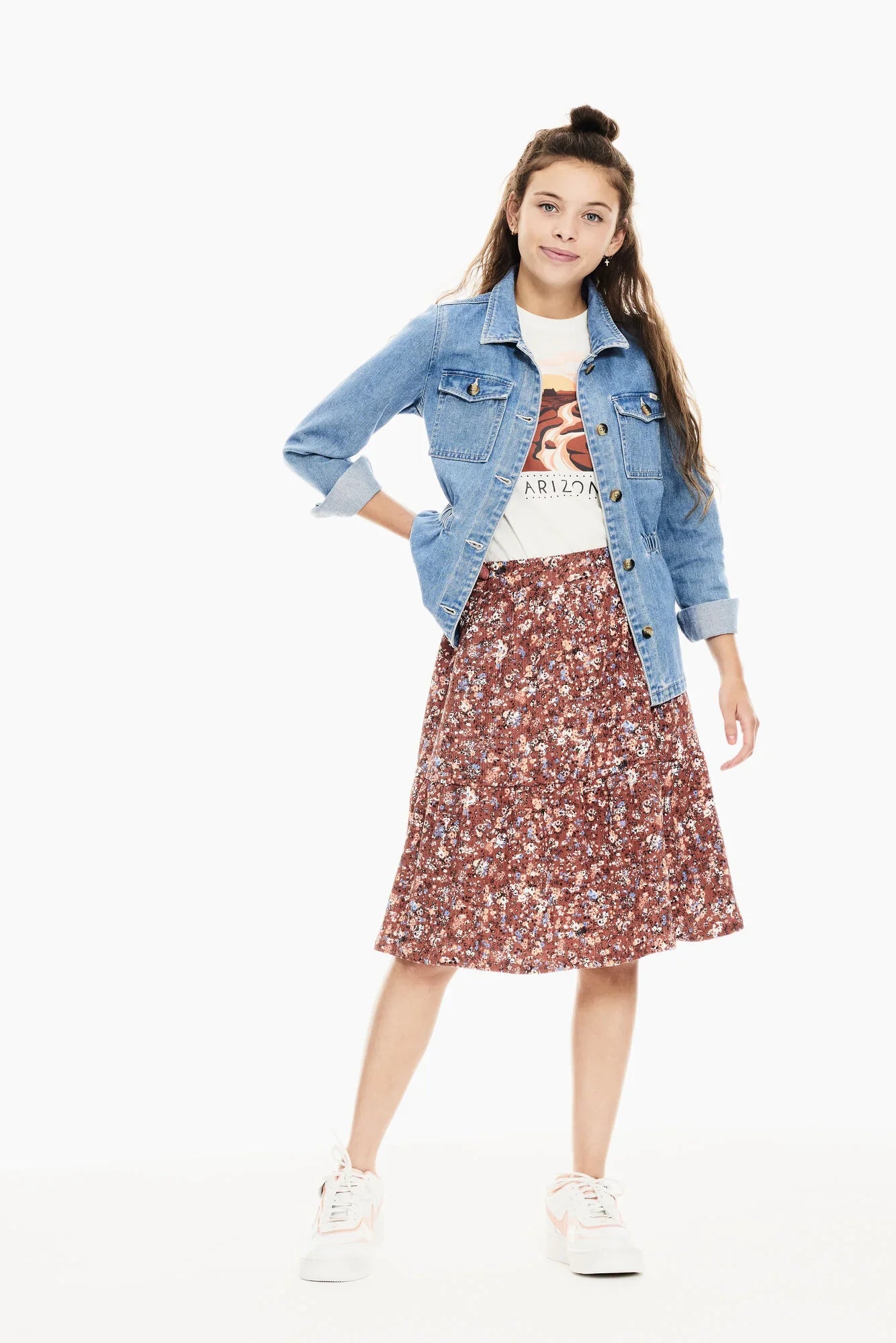 Rock mit Allover-Blumenprint von Garcia