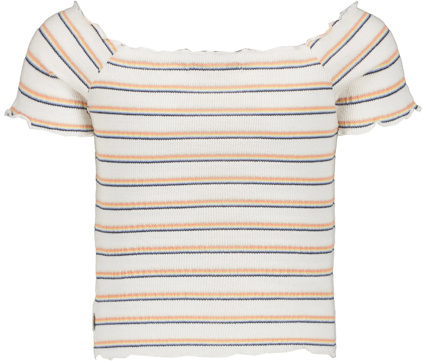Weiß gestreiftes Off-Shoulder Top von Garcia