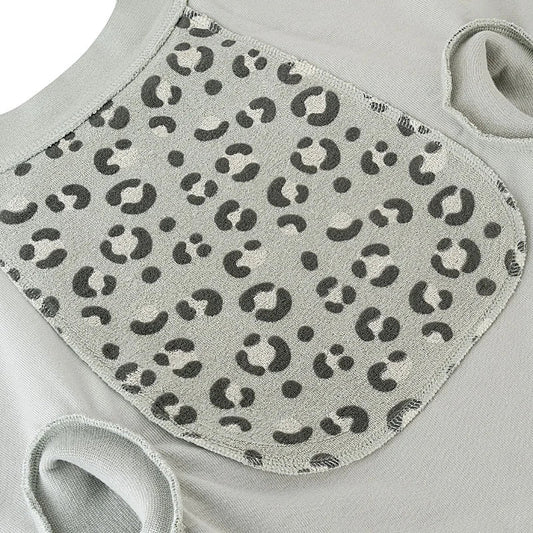 Little Casimir Lätzchen 'Boo' Frottee Leo Grey Waterproof