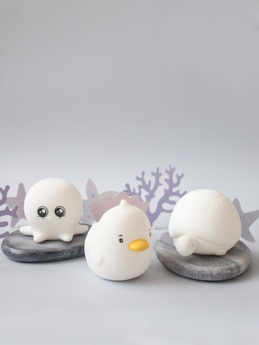 Rabbit & Friends Lampenset Mini Ocean aus Silikon