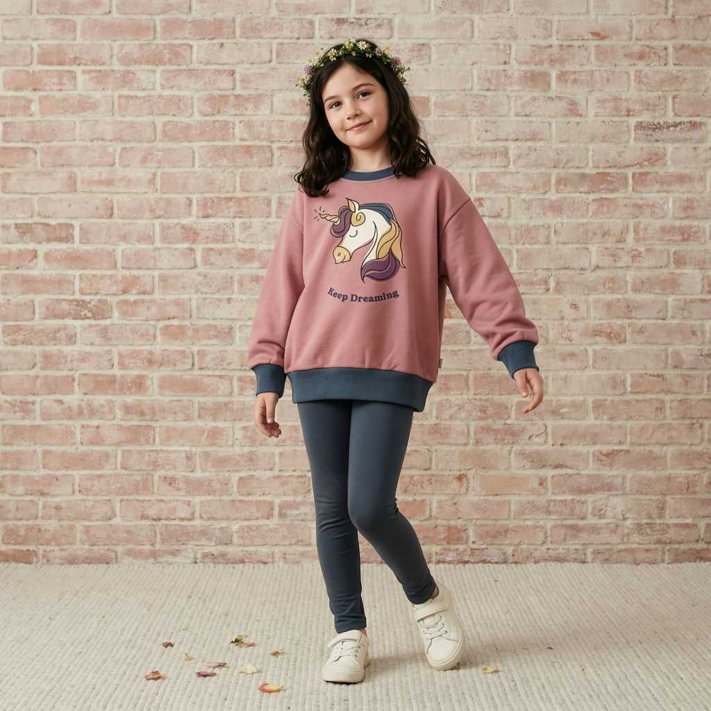 Maxomorra Sweatshirt Unicorn - Keep Dreaming GOTS