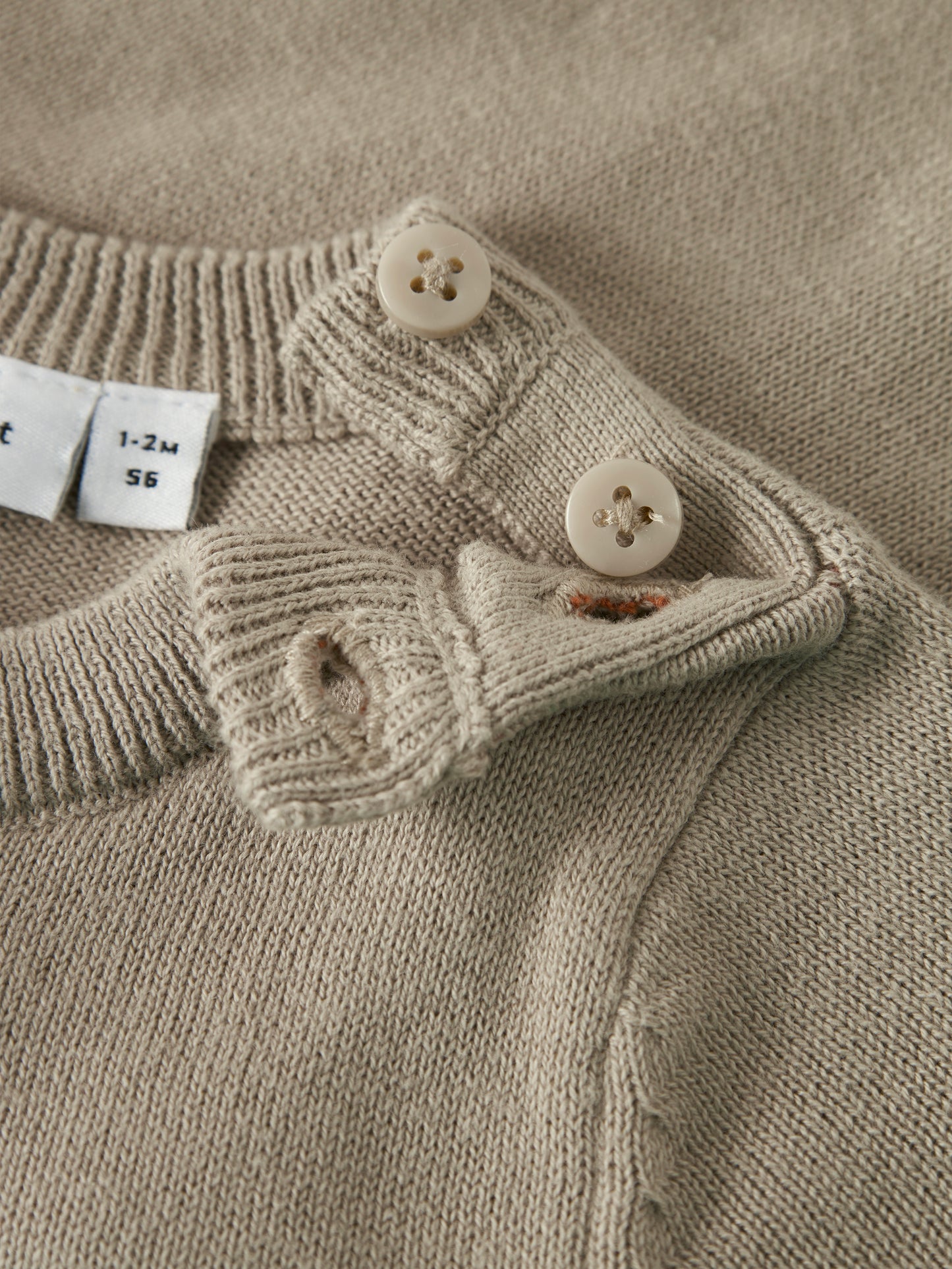 Name it Strickpullover mit Bärgesicht aus Bio-Baumwolle