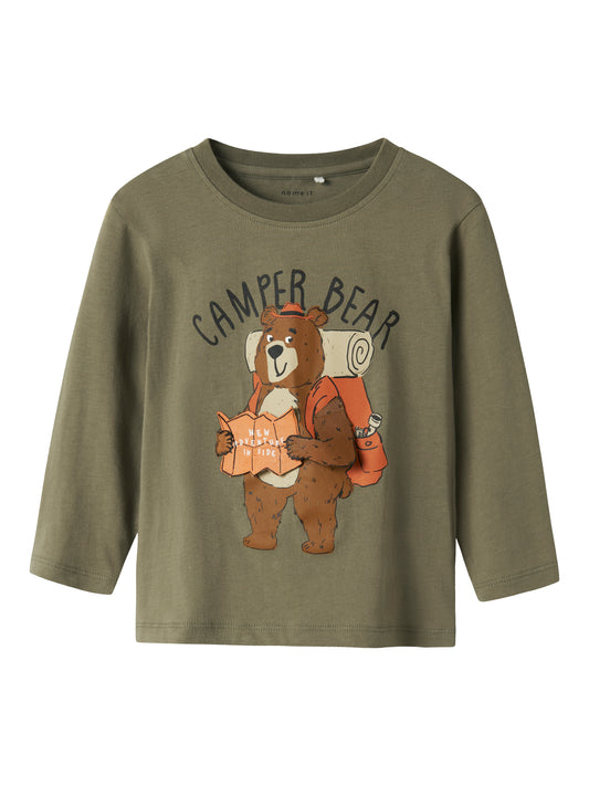 Name it Langarmshirt 'Camper Bear'