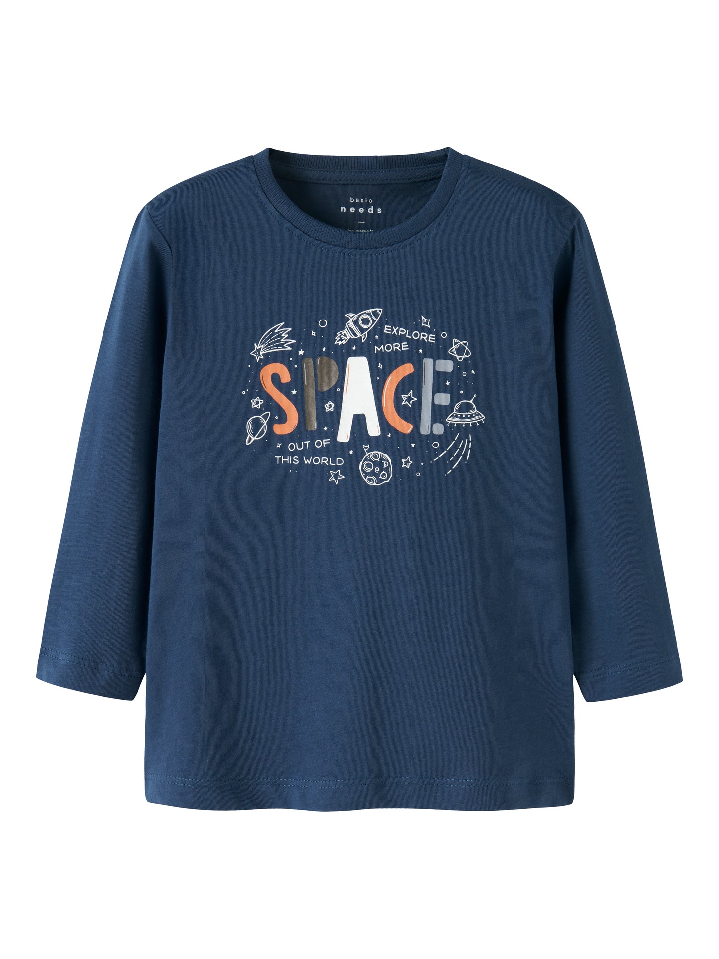 Name it Langarmshirt mit Space-Print aus Bio-Baumwolle