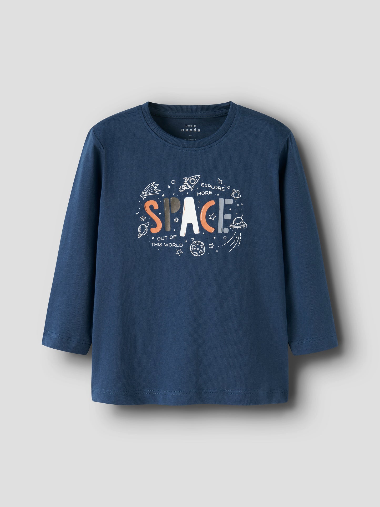 Name it Langarmshirt mit Space-Print aus Bio-Baumwolle