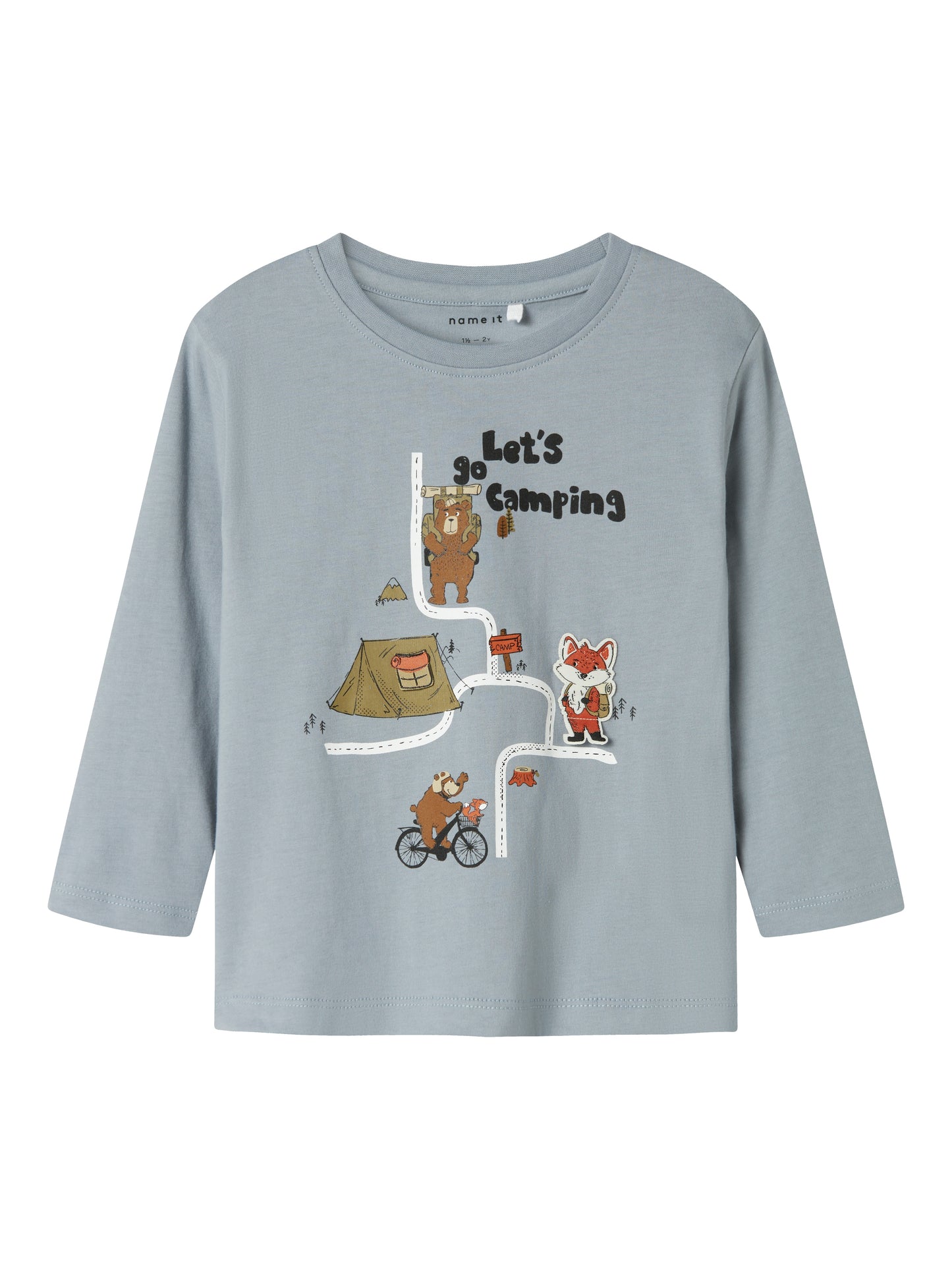 Name it Langarmshirt 'Let's camping'