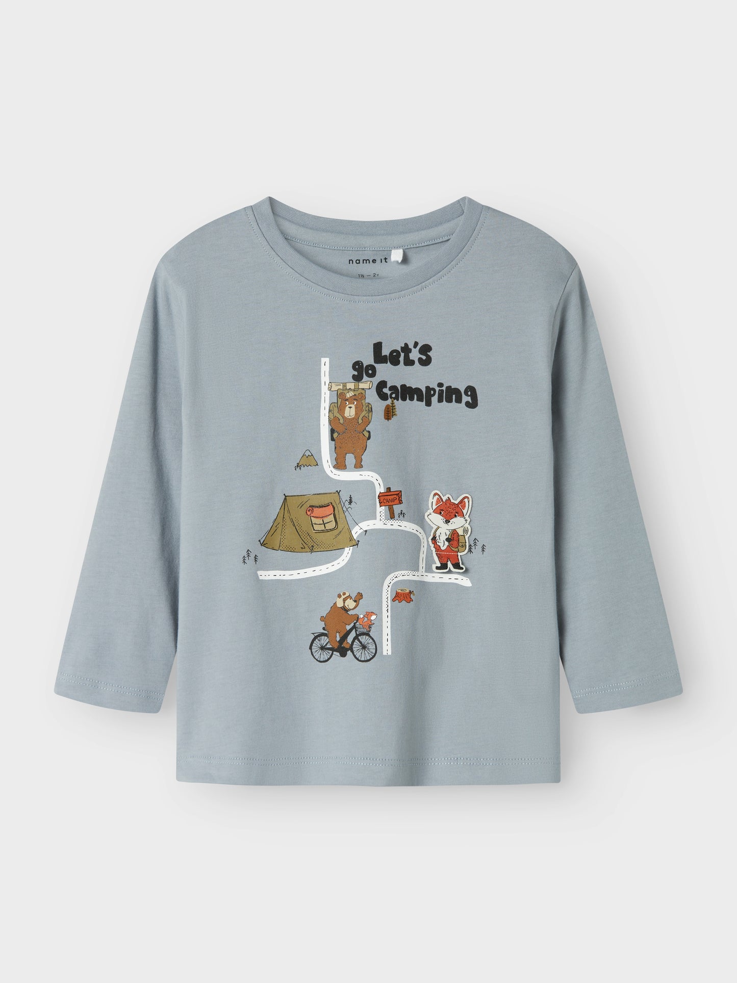 Name it Langarmshirt 'Let's camping'