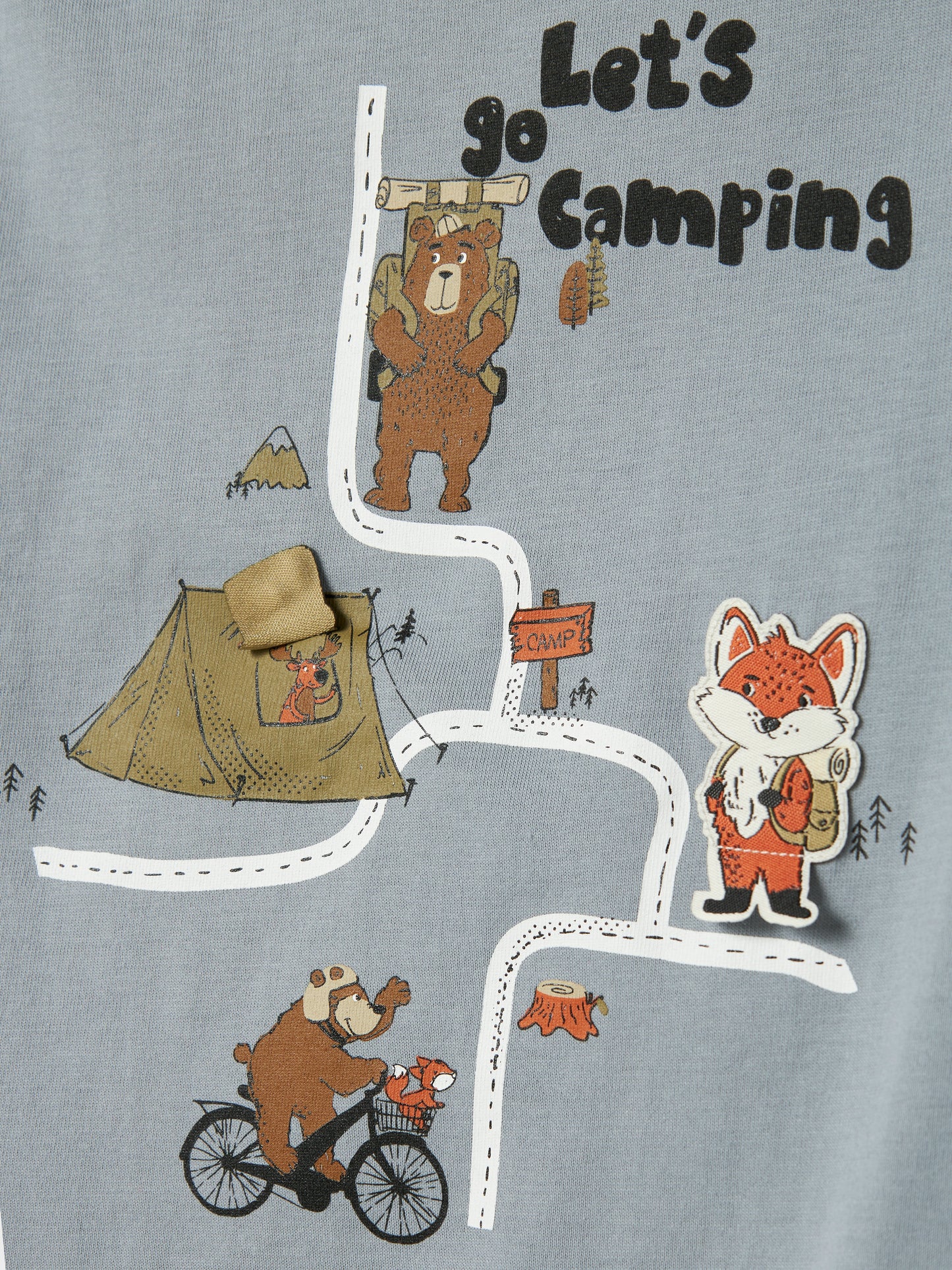 Name it Langarmshirt 'Let's camping'