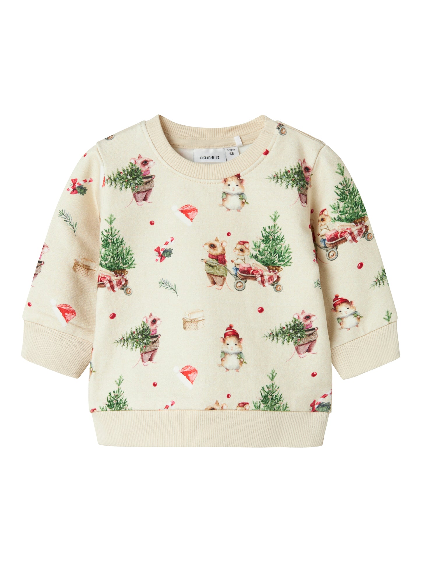 Name it Sweatshirt Weihnachten aus Bio-Baumwolle