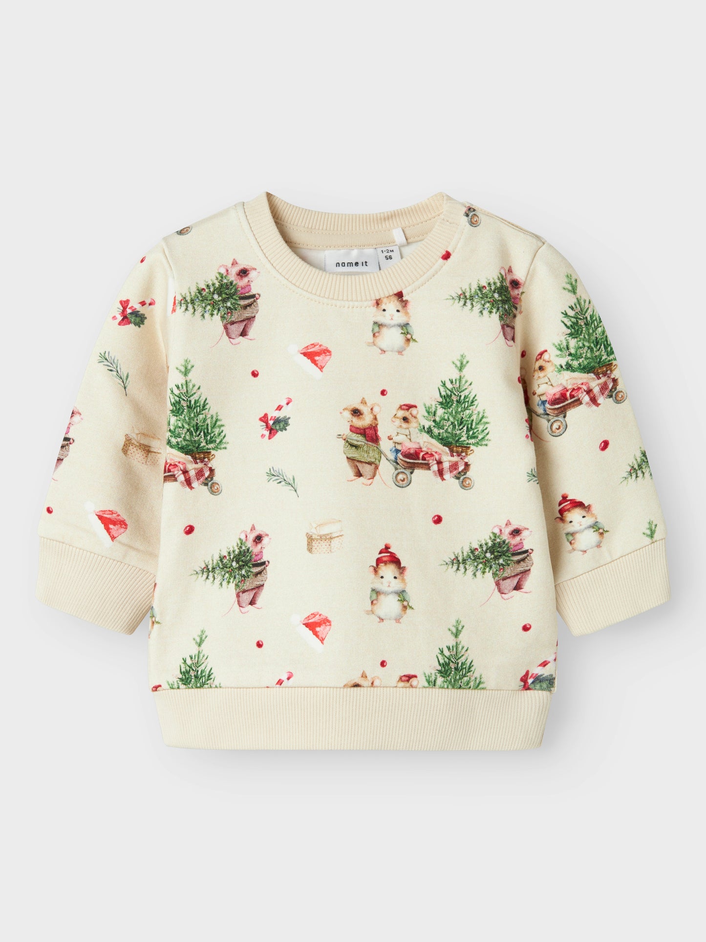 Name it Sweatshirt Weihnachten aus Bio-Baumwolle
