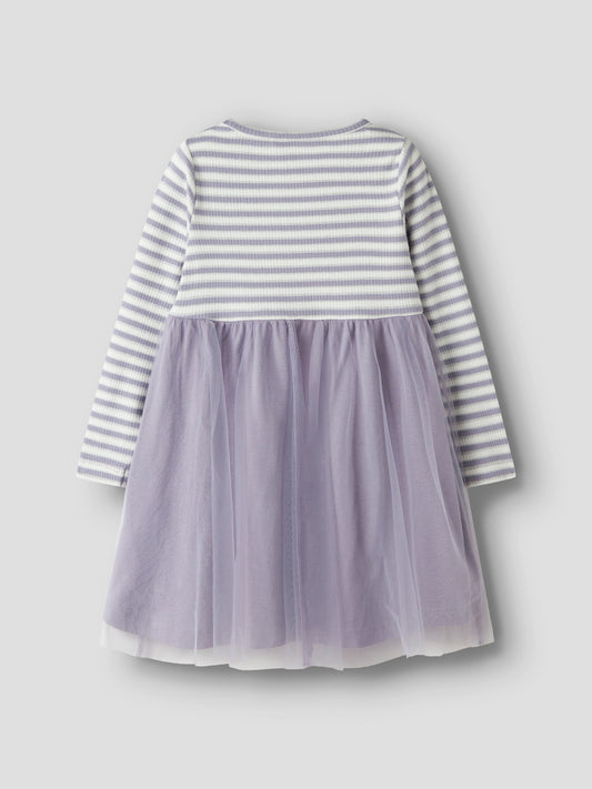 Name it Langarmkleid mit Tüllrock und Glitzerdetails