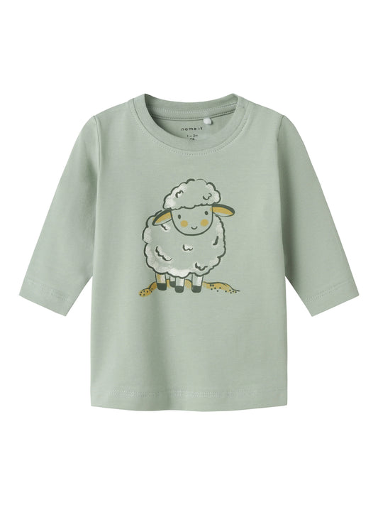 Name it Langarmshirt mit Schäfchenprint aus Bio-Baumwolle