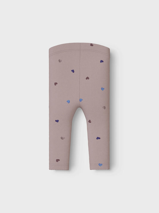 Name it Leggings gerippt mit Herzprint