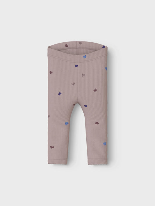 Name it Leggings gerippt mit Herzprint