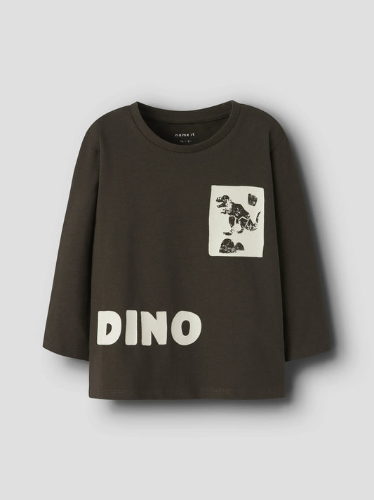 Name it Langarmshirt mit Dino-Rückenprint